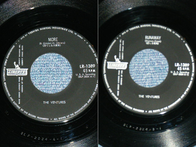 Photo: THE VENTURES  - MORE  ( Large  370 Yen Mark :Ex++/MINT- ) / 1965 JAPAN REISSUE BLACK WAX VINYL  Used 7" Single 