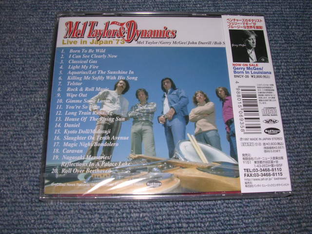 Photo: MEL TAYLOR ( of THE VENTURES) - LIVE IN JAPAN '73 ( 1997 VERSION OBI ) / 1997 JAPAN Original Sealed CD 