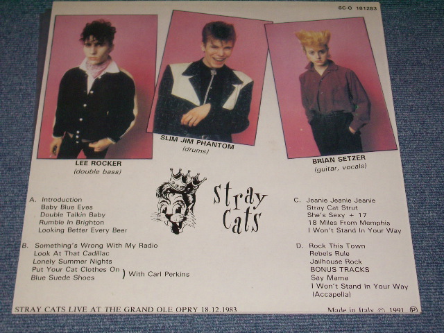 Photo: STRAY CATS - LIVE AT THE GRAND OLE OPRY 1983 /  COLLECTORS ( BOOT ) Used 2LP 