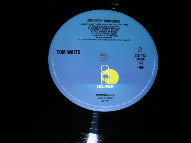 Photo: TOM WAITS - SWORDFISHTROMBONES  / 1984 JAPAN ORIGINAL LP+Obi LINNER  