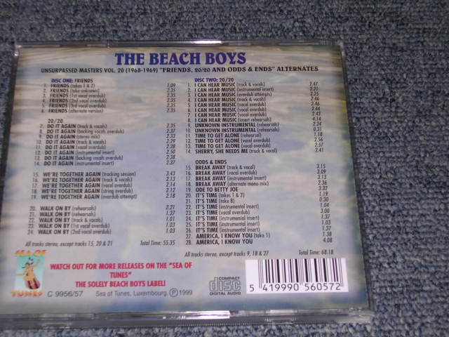 Photo: THE BEACH BOYS - UNSURPASSED MASTERS VOL.20 ( 1968-1969 ) / 1997 Brand New COLLECTOR'S 2CD's DEAD STOCK 
