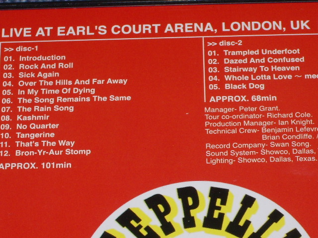 Photo: LED ZEPPELIN  - EARL'S COURT '75 / BRAND NEW COLLECTORS 2xDVD 