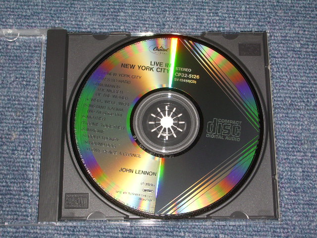Photo: JOHN LENNON -  LIVE IN NEW YORK CITY  / 1988? JAPAN ORIGINAL 2nd Press NON-CREDIT PRICE MARK Used CD With OBI 