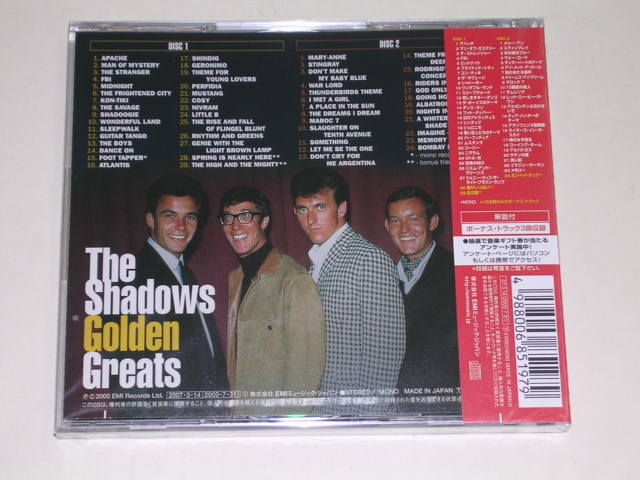 Photo: THE SHADOWS -  GOLDEN GREATRS   / 2007  JAPAN LIMITED REISSUE  SEALED 2CD With OBI 