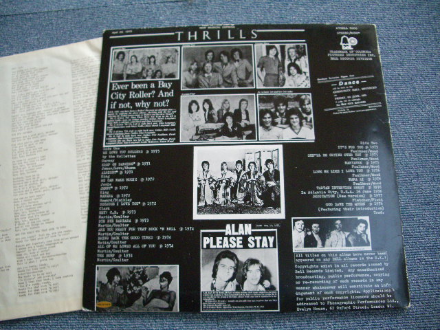 Photo: BAY CITY ROLLERS  - THE GREAT LOST ROLLERS ALBUM /  COLLECTORS ( BOOT ) LP