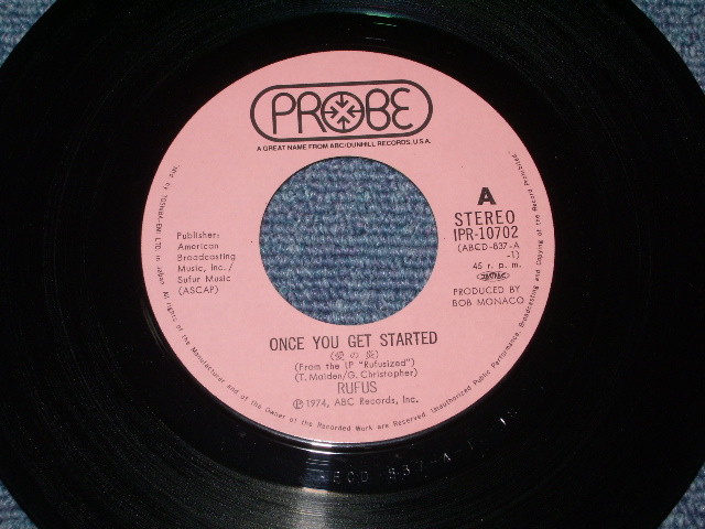 Photo: RUFUS (With CHAKA KAHN ) - ONCE YOU GET STARTED  / 1974 JAPAN ORIGINAL 7"SINGLE 