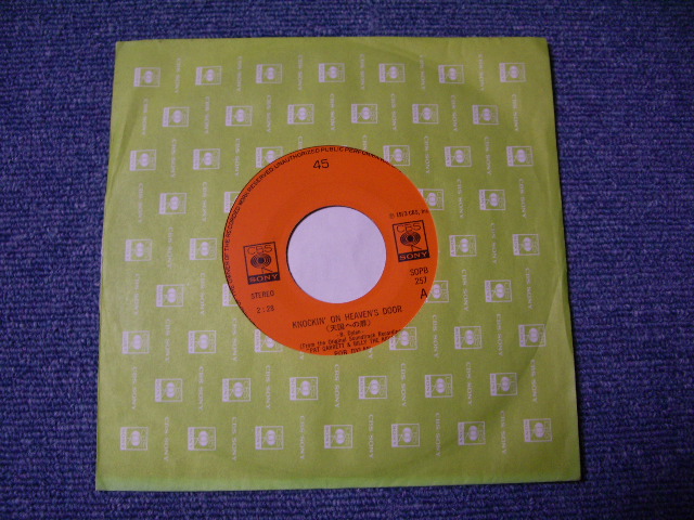 Photo: BOB DYLAN - KNOCKING ON HEAVEN'S DOOR / 1973  ORIGINAL 7"