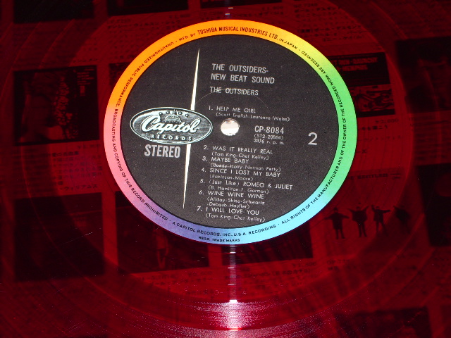 Photo: OUTSIDERS - NEW BEAT SOUND / JAPAN RED WAX/VINYL FIRST PRESS LP