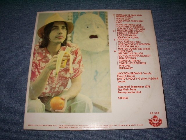 Photo: JACKSON BROWNE - PIPELINE / 1975?  COLLECTORS ( BOOT ) 2LP 