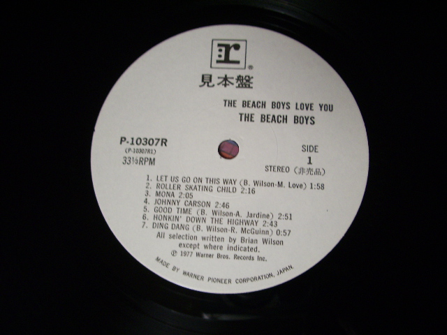 Photo: BEACH BOYS - LOVE YOU / 1977 WGHITE LABEL PROMO ORIGINAL LP+OBI  