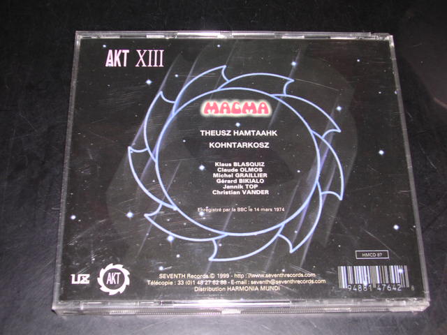 Photo: MAGMA - BBC1974 LONDRES AKT XIII  / 1999 used CD With OBI ( GERMAN PRESS+ JAPAN OBI&LINNER )