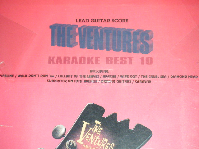 Photo: THE VENTURES - LEAD GUITAR SCORE  KARAOKE   BEST 10  With CD  /  1993 JAPAN  Used BOOK + CD 