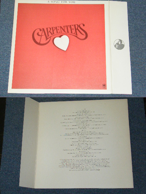 Photo: CARPENTERS - A SONG FOR YOU  / 1972 JAPAN LP + OUTER SLICK for OBI