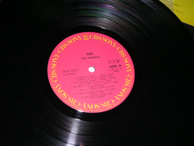 Photo: THE ANIMALS  - ARK /  1983 JAPAN  ORIGINAL PROMO  LP With OBI 