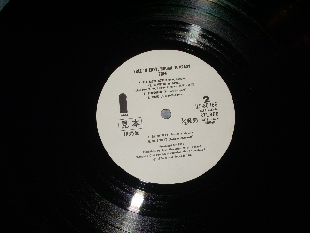 Photo: FREE - FREE & EASY, ROUGH & READY  / 1976 JAPAN  White Label Promo Used  LP