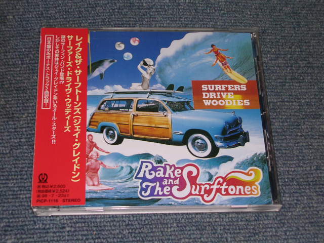 Photo1: RAKE & THE SURFTONES ( JAY GRAYDON )  - SURFERS DRIVE WOODIES   / 1996 JAPAN Original Used CD With OBI  