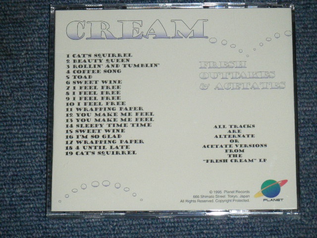 Photo: CREAM - FRESH OUTTAKES & ACETATES / 1995 COLLECTOR'S used CD