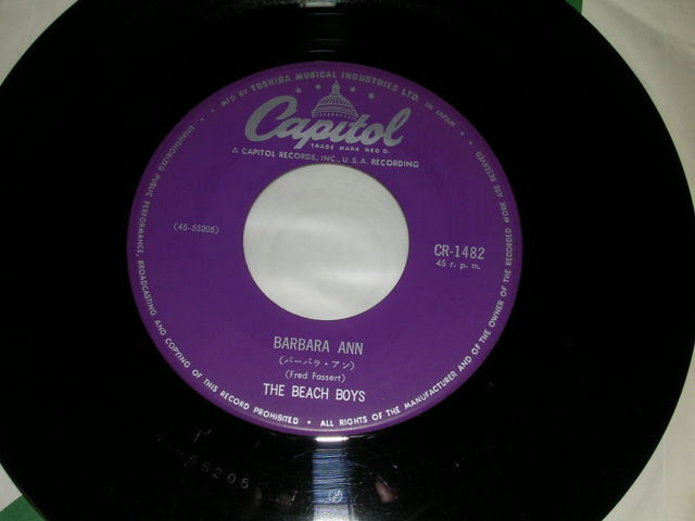 Photo: THE BEACH BOYS - BARBARA ANN / 1960s JAPAN ORIGINAL used 7"Single