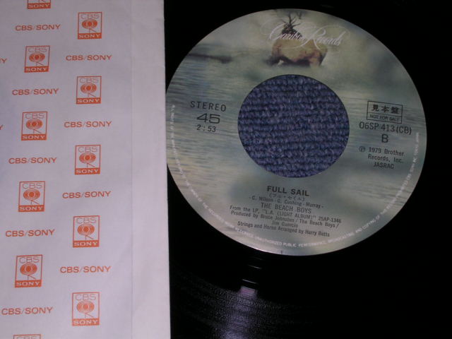 Photo: THE BEACH BOYS - LADY LYNDA  / 1979 JAPAN ORIGINAL Promo  used 7"Single
