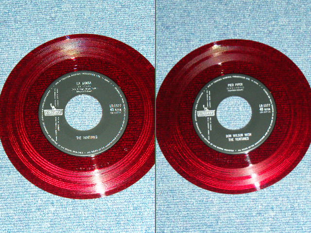Photo: DON WILLSON of THE VENTURES  - PIDE PIPER  ( 370 Yen Mark :Ex+++/MINT- ) / 1966 JAPAN ORIGINAL RED WAX VINYL  Used 7" Single 