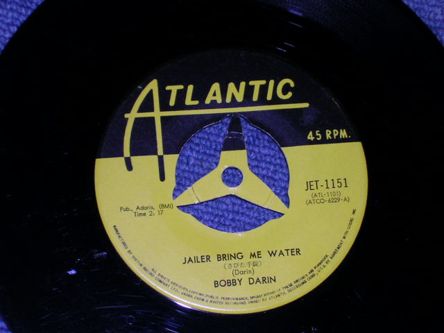 Photo: BOBBY DARIN - JAILER BRING ME WATER  / JAPAN ORIGINAL 7"45rpm Single 