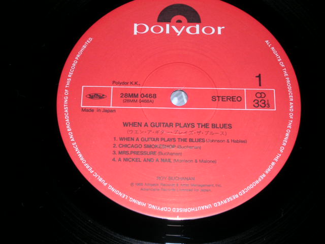 Photo: ROY BUCHANAN - WHEN A GUITAR PLAYS THE BLUES(With OTIS CLAY ) / 1985 JAPAN ORIGINAL LP+Obi 