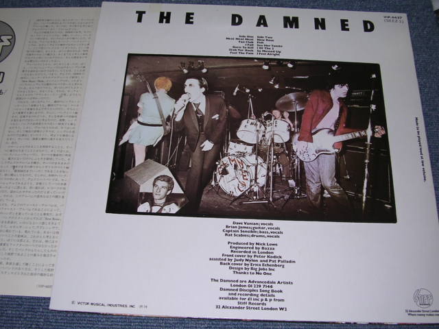 Photo: THE DAMNED - DAMNED  / 1979 Japan Original LP 