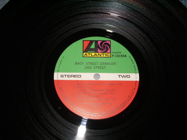 Photo: BACK STREET CRAWLER - 2nd STREET  / 1976 JAPAN ORIGINAL Used  LP With OBI With BACK ORDER SHEET on OBI'S BACK 