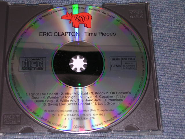 Photo: ERIC CLAPTON - TIME PIECES ( BEST OF )  / 1985 JAPAN ORIGINAL  MINT CD With VINYL OBI