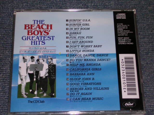 Photo: THE BEACH BOYS - SURFIN USA  GREATEST HITS  / 1993 JAPAN ONLY Mail Order CD 
