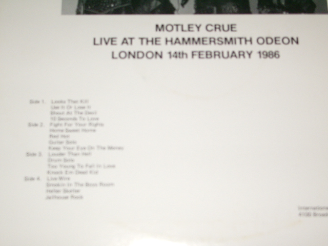 Photo: MOTLEY-CRUE Mötley Crüe モトリー・クルー - PIRATES OF THE FINAL FRONTIER   / 1986  ORIGINAL  COLLECTORS  2 LP