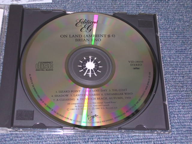 Photo: BRIAN ENO - AMBIENT 4/ON LAND / 1988 JAPAN Used CD With OBI 