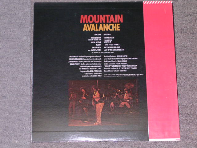 Photo: MOUNTAIN - AVALANCHE / 1974 JAPAN ORIGINAL LP w/OBI 