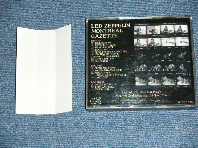 Photo: LED ZEPPELIN -  MONTREAL GAZETTE  / 2005 RELEASE COLLECTORS 3CD's With OBI 