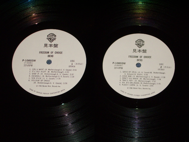 Photo: DEVO - FREEDOM OF CHOICE  /  1980 JAPAN White Label Promo ORIGINAL LP With OBI