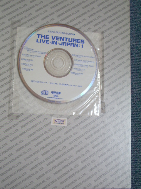 Photo: THE VENTURES - LEAD GUITAR SCORE  LIVE IN JAPAN 1  : IN JAPAN   With CD  / 1998 JAPAN  Used BOOK + CD 