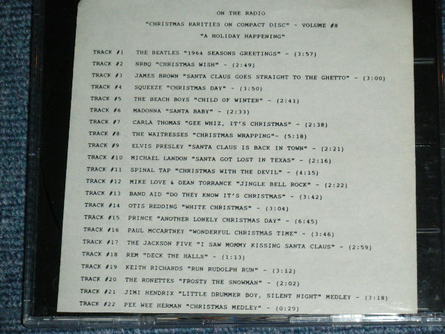 Photo: BEATLES,RONETTES,BEACH BOYS,KEITH(ROLLING STONES),ELVIS PRESLEY,PRINCE,JACKSON FIVE.+Etc... - CHRISTMAS RARITIES ON COMPACT DISC VOLUME #8 'A HOLIDAY HAPPENING' RADIO SHOW / 1991 US ORIGINAL RADIO SHOW CD 