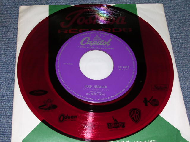 Photo: THE BEACH BOYS - GOOD VIBRATIONS . / 1960s JAPAN ORIGINAL RED Wax Vinyl  used 7"Single