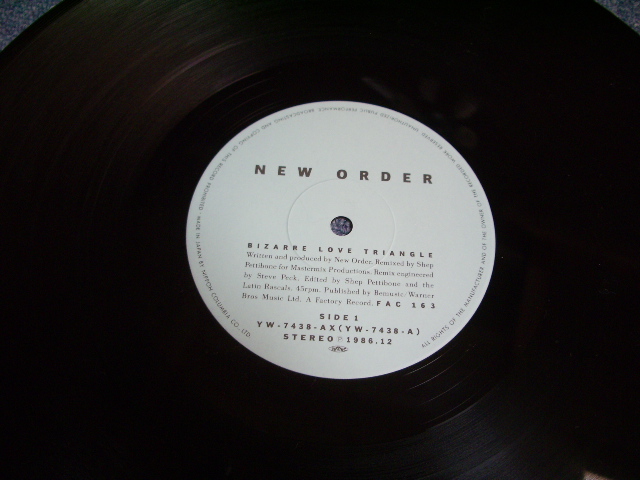 Photo: NEW ORDER - BIZARRE LOVE TRIANGLE / 1986 JAPAN  12" With SHRINK WRAP + TITLE STICKER 