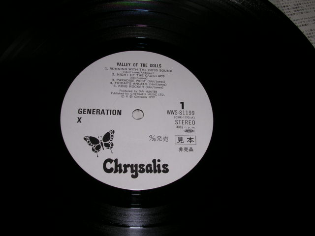 Photo: GENERATION X - VALLEY OF THE DOLLS  / 1979 JAPAN WHITE LABEL PROMO MINT-LP With OBI  