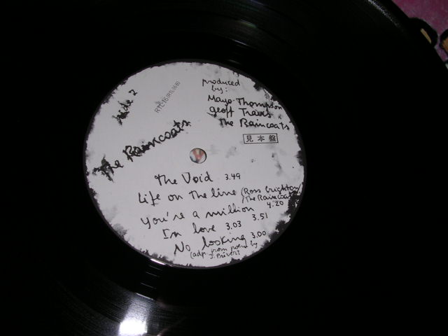 Photo: THE RAINCOATS -  THE RAINCOATS / 1979 ORIGINAL PROMO LP With OBI 