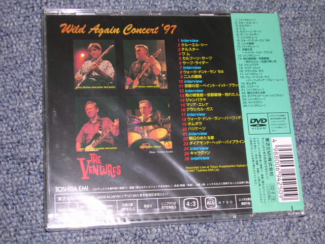 Photo: THE VENTURES - WILD AGAIN CONCERT '97 ( CD SIZE Version )  / 2002 JAPAN ONLY Brand New Sealed DVD   