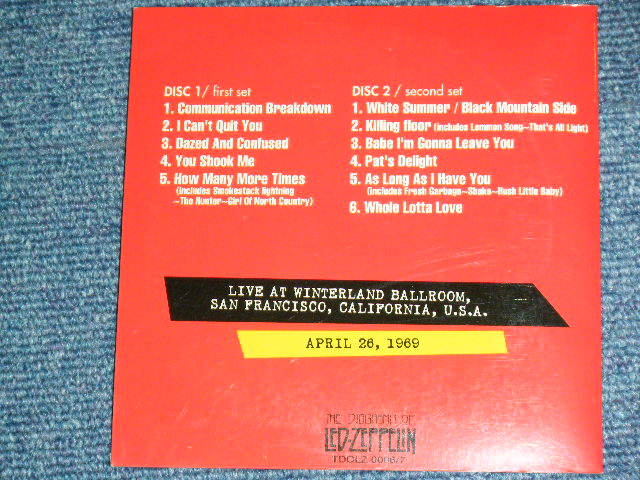 Photo: LED ZEPPELIN -  PSYCHE3DELIC EXPLOSION  LIVE IN WINTERLAND 1969  /  COLLECTORS(BOOT) Mini-LP PAPER SLEEVE Used 2 CD