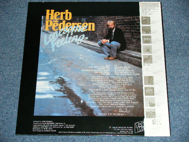 Photo: HERB PEDERSEN - LONESOME FEELING / 1984 JAPAN ORIGINAL Used  LP With OBI 