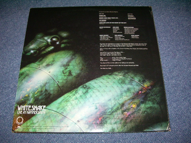 Photo: WHITESNAKE ( DEEP PURPLE ) - LIVE AT HAMMERSMITH / 1980 JAPAN ORIGINAL White Label Promo Used LP