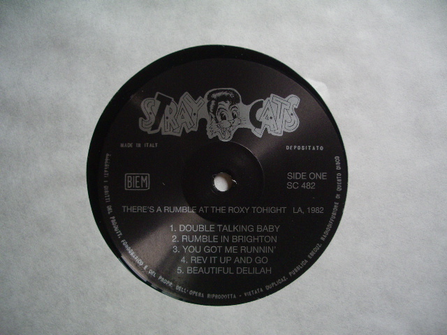 Photo: STRAY CATS - THERE'S A RUMBLE AT THE ROXY TONIGHT LA 1982  /  COLLECTORS (BOOT) LP BRAND NEW DEAD STOCK 