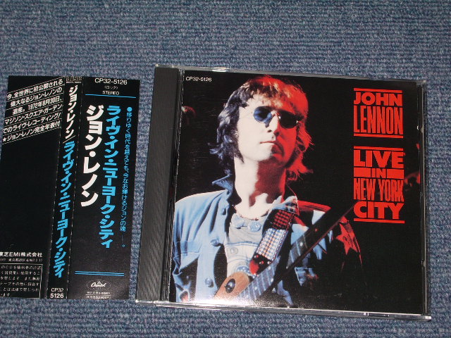 Photo1: JOHN LENNON -  LIVE IN NEW YORK CITY  / 1988? JAPAN ORIGINAL 2nd Press NON-CREDIT PRICE MARK Used CD With OBI 