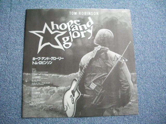 Photo: TOM ROBINSON - HOPE AND GLORY / 1984 JAPAN WHITE LABEL PROMO LP + OBI 