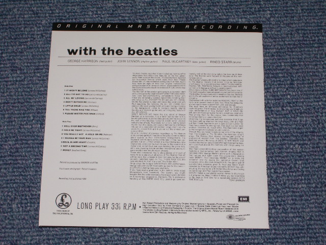 Photo: THE BEATLES -  WITH THE BEATLES  ( MOBILE FIDELITY STYLE JACKET , STEREO VERSION ) / Brand New  COLLECTOR'S Mini-LP PAPER SLEEVE CD 