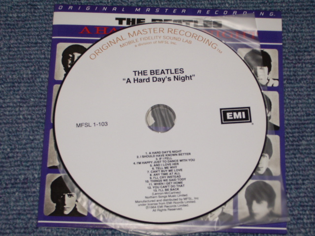 Photo: THE BEATLES -  A HARD DAYS NIGHT   ( MOBILE FIDELITY STYLE JACKET , STEREO VERSION ) / Brand New  COLLECTOR'S Mini-LP PAPER SLEEVE CD 